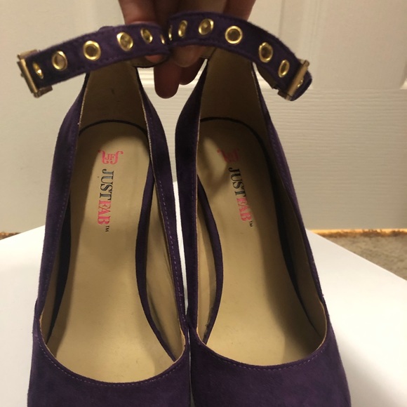 Purple faux suede pumps - Picture 3 of 3